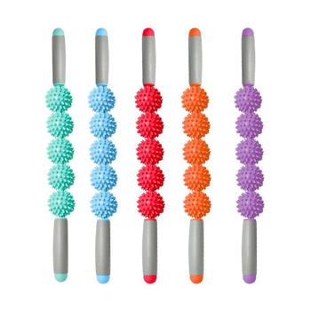 5 Hedgehog Balls Massage Stick Hook Theracane Body Muscle Relief Original Thera Cane Back Massager Therapeutic Tools